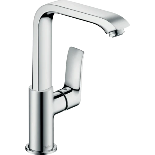 Купить купить смеситель для раковины с поворотным изливом, metris hansgrohe, 31187000 цвет: хром