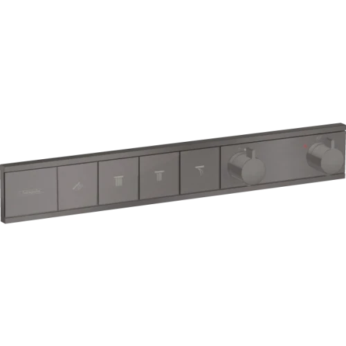 Купить купить термостатический смеситель для душа скрытого монтажа на 4 потребителя, rainselect hansgrohe, 15382340 цвет: черный