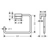 Купить купить кольцо для полотенца 189 мм, addstoris hansgrohe, 41754670 цвет: черный