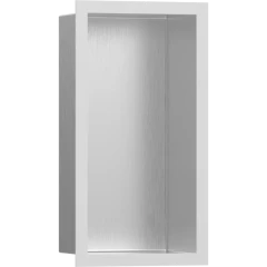Настенный короб с цветом корпуса и дизайнерской рамой, 30х15х10 см, XtraStoris Individual Hansgrohe, 56094700 цвет: белый