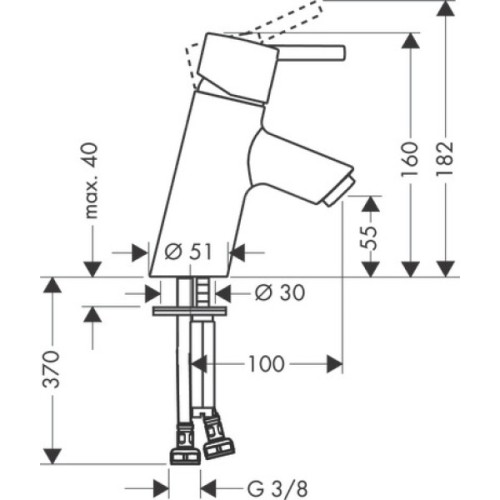 Купить купить смеситель для раковины без сливного гарнитура, talis s hansgrohe, 32031000 цвет: хром