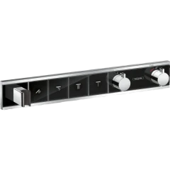 Термостатический смеситель для душа скрытого монтажа на 4 потребителя, RainSelect Hansgrohe, 15357600 цвет: черный