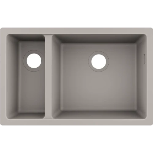 Купить купить раковина для кухни, интегрированная, с двумя чашами 180/450, s51 hansgrohe, 43433380 цвет: серый