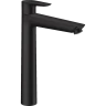 Купить купить смеситель для раковины со сливным гарнитуром, talis e hansgrohe, 71716670 цвет: черный