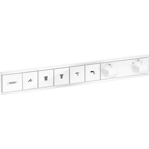 Купить купить термостатический смеситель для душа скрытого монтажа на 5 потребителей, rainselect hansgrohe, 15384700 цвет: белый