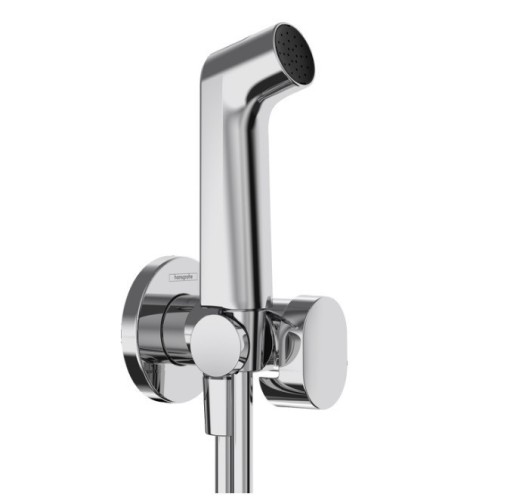 Купить купить гигиенический душ с запорным вентилем, держателем и шлангом 125см см, для холодной воды, bidette hansgrohe, 29230000 цвет: хром