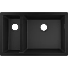 Раковина для кухни, интегрированная, с двумя чашами 180/450, S51 Hansgrohe, 43433170 цвет: черный