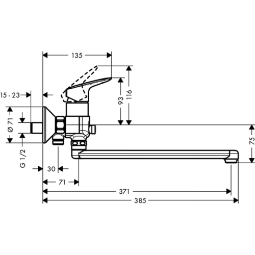 Купить купить смеситель для ванны, logis hansgrohe, 71402000 цвет: хром