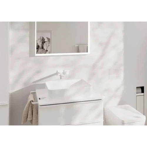 Купить купить смеситель для раковины скрытого монтажа, ecosmart+, tecturis e hansgrohe, 73051700 цвет: белый