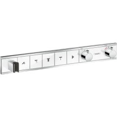Термостатический смеситель для душа скрытого монтажа на 5 потребителей, RainSelect Hansgrohe, 15358400 цвет: белый