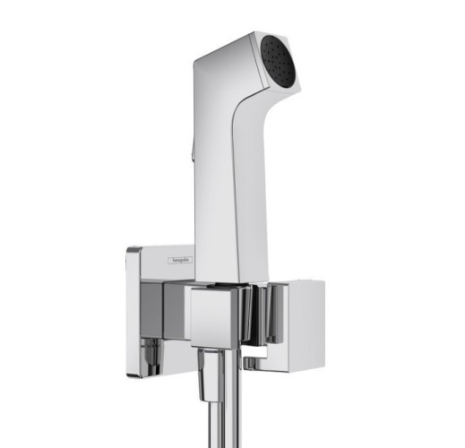 Купить купить гигиенический душ с запорным вентилем, держателем и шлангом 125см см, для холодной воды, bidette hansgrohe, 29231000 цвет: хром
