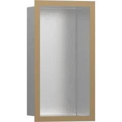 Настенный короб с цветом корпуса и дизайнерской рамой, 30х15х10 см, XtraStoris Individual Hansgrohe, 56094140 цвет: нержавеющая сталь