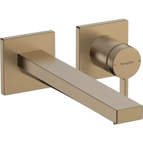 Купить купить смеситель для раковины скрытого монтажа, ecosmart+, tecturis e hansgrohe, 73051140 цвет: бронза