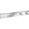 Купить купить термостатический смеситель для душа скрытого монтажа на 5 потребителей, rainselect hansgrohe, 15384000 цвет: хром
