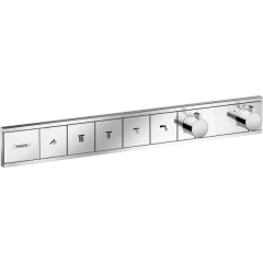 Термостатический смеситель для душа скрытого монтажа на 5 потребителей, RainSelect Hansgrohe, 15384000 цвет: хром