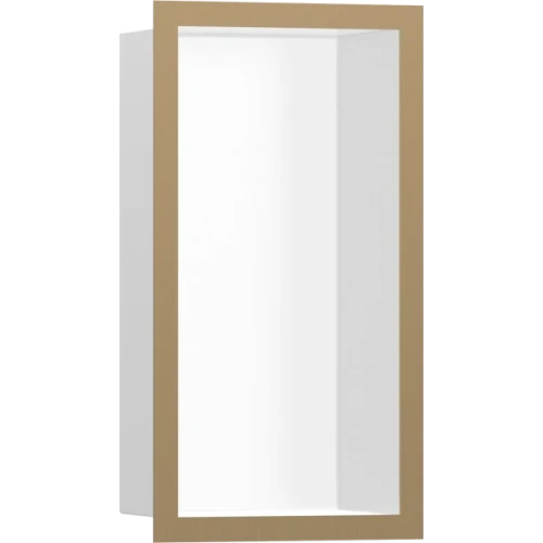 Купить купить настенный короб с цветом корпуса и дизайнерской рамой, 30х15х10 см, xtrastoris individual hansgrohe, 56096140 цвет: бронза