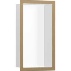 Настенный короб с цветом корпуса и дизайнерской рамой, 30х15х10 см, XtraStoris Individual Hansgrohe, 56096140 цвет: бронза