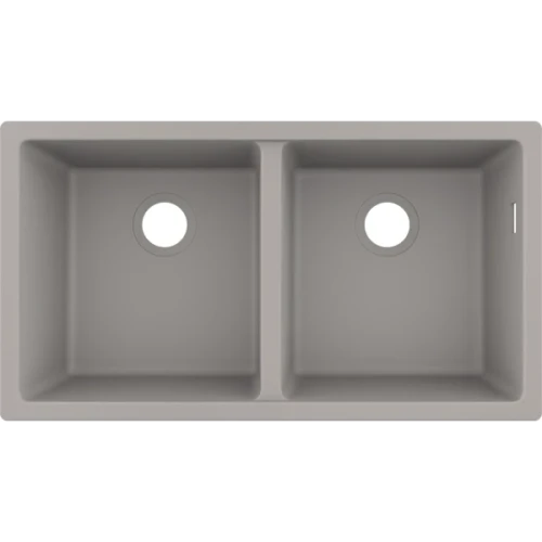 Купить купить раковина для кухни, интегрированная, с двумя чашами 370/370, s51 hansgrohe, 43434380 цвет: серый