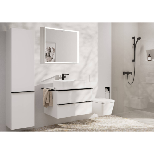 Купить купить смеситель для раковины ecosmart+, tecturis e hansgrohe, 73072670 цвет: черный