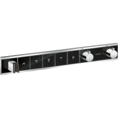 Термостатический смеситель для душа скрытого монтажа на 5 потребителей, RainSelect Hansgrohe, 15358600 цвет: черный