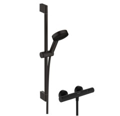 Термостатический смеситель для душа Relaxation с термостатом Element и душевой штангой 65см, Pulsify Select S Hansgrohe, 24272670 цвет: черный
