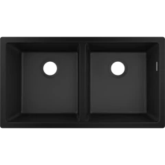 Раковина для кухни, интегрированная, с двумя чашами 370/370, S51 Hansgrohe, 43434170 цвет: черный