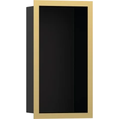 Настенный короб с цветом корпуса и дизайнерской рамой, 30х15х10 см, XtraStoris Individual Hansgrohe, 56095990 цвет: золото