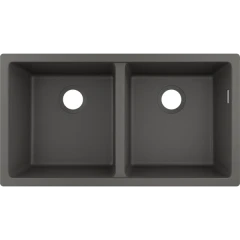 Раковина для кухни, интегрированная, с двумя чашами 370/370, S51 Hansgrohe, 43434290 цвет: серый
