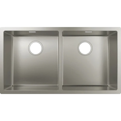 Купить купить раковина для кухни, интегрированная, с двумя чашами 370/370, s71 hansgrohe, 43430800 цвет: нержавеющая сталь