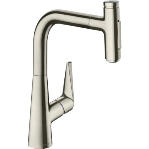 Купить купить смеситель для кухни, с вытяжным душем, talis select m51 hansgrohe, 72824800 цвет: нержавеющая сталь