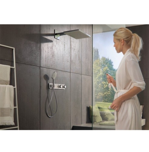Купить купить верхний душ с настенным кронштейном скрытого монтажа, rainmaker select hansgrohe, 24007400 цвет: хром