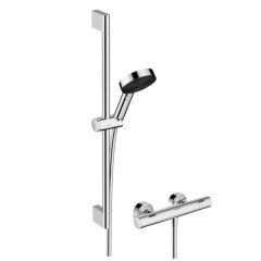 Термостатический смеситель для душа Relaxation с термостатом Fine и душевой штангой 65см, Pulsify Select S Hansgrohe, 24262000 цвет: хром