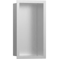 Настенный короб с цветом корпуса и дизайнерской рамой, 30х15х10 см, XtraStoris Individual Hansgrohe, 56094800 цвет: нержавеющая сталь
