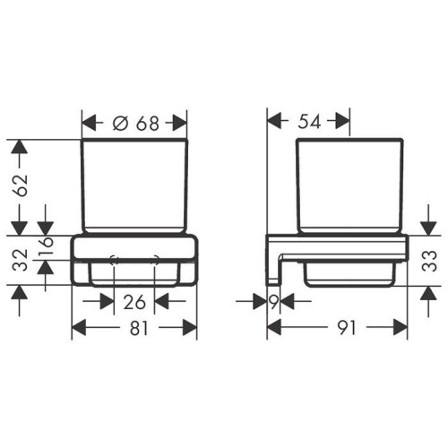 Купить купить стакан для зубных щёток, addstoris hansgrohe, 41749700 цвет: белый