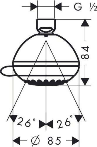 Купить купить верхний душ multi, crometta 85 hansgrohe, 28425000 цвет: хром
