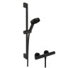 Купить купить термостатический смеситель для душа relaxation с термостатом fine и душевой штангой 65см, pulsify select s hansgrohe, 24262670 цвет: черный