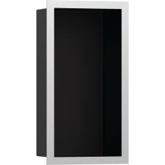 Настенный короб с цветом корпуса и дизайнерской рамой, 30х15х10 см, XtraStoris Individual Hansgrohe, 56095800 цвет: нержавеющая сталь