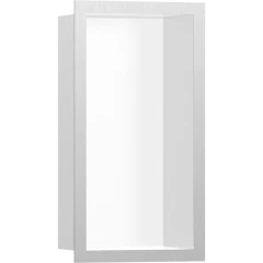 Настенный короб с цветом корпуса и дизайнерской рамой, 30х15х10 см, XtraStoris Individual Hansgrohe, 56096800 цвет: нержавеющая сталь