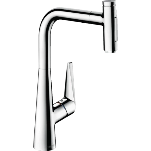 Купить купить смеситель для кухни, с вытяжным душем, talis select m51 hansgrohe, 72823000 цвет: хром