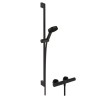 Купить купить термостатический смеситель для душа relaxation с термостатом fine и душевой штангой 90см, pulsify select s hansgrohe, 24261670 цвет: черный