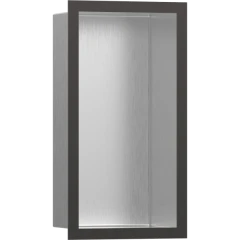 Настенный короб с цветом корпуса и дизайнерской рамой, 30х15х10 см, XtraStoris Individual Hansgrohe, 56094340 цвет: черный