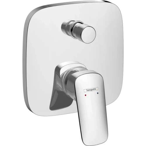 Купить купить смеситель для ванны скрытого монтажа, logis hansgrohe, 71405000 цвет: хром