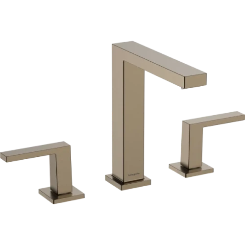 Купить купить смеситель для раковины ecosmart+, с донным клапаном push-open, tecturis e hansgrohe, 73030140 цвет: бронза