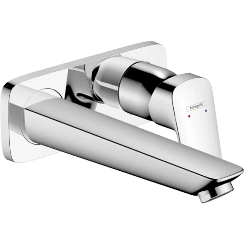Купить купить смеситель для раковины скрытого монтажа, настенный, logis hansgrohe, 71220000 цвет: хром