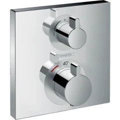 Термостатический смеситель для душа скрытого монтажа, Ecostat Square Hansgrohe, 15712000 цвет: хром