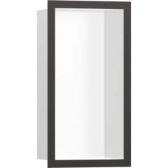 Настенный короб с цветом корпуса и дизайнерской рамой, 30х15х10 см, XtraStoris Individual Hansgrohe, 56096340 цвет: черный