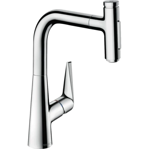 Купить купить смеситель для кухни, с вытяжным душем, talis select m51 hansgrohe, 73868000 цвет: хром