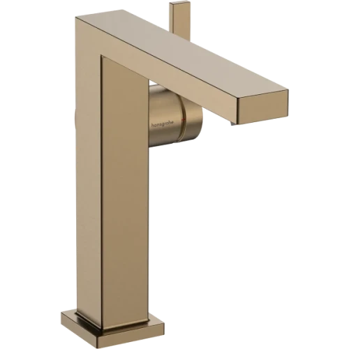 Купить купить смеситель для раковины ecosmart+, с донным клапаном push-open, tecturis e hansgrohe, 73040140 цвет: бронза