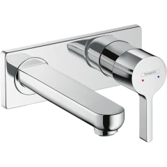 Смеситель для раковины скрытого монтажа, настенный, Metris S Hansgrohe, 31162000 цвет: хром