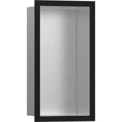 Настенный короб с цветом корпуса и дизайнерской рамой, 30х15х10 см, XtraStoris Individual Hansgrohe, 56094670 цвет: черный